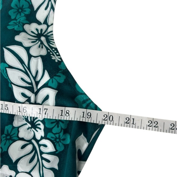 Vintage Jade Fashions Green White Made in Hawaii Tropical Floral Dress XXL READ - Picture 7 of 11